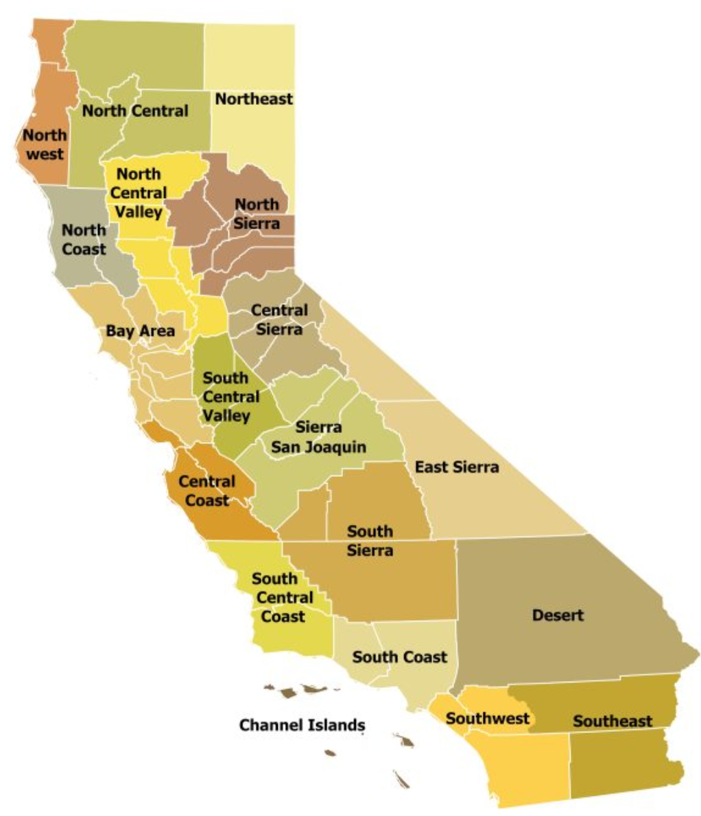 Map of Cal-IPC planning regions